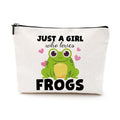 Cute Frog Makeup Bag Frog Gifts Funny Frog Lover Gifts for Women Cosmetic Bag Frog Stuff Birthday Graduation Gifts for Animal Lovers Girls Sister Daughter Niece Christmas Mothers Day Toiletry Bag