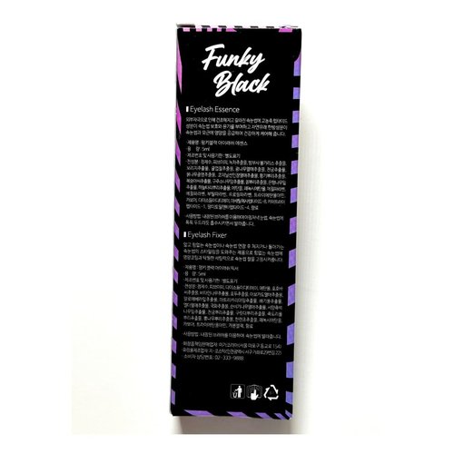 Funky Black Eyelash Growth Serum Enhancer to Grow Thicker, Longer Lashes & Eyebrow boost 1.7fl oz + Eyelash fixer 1.7 fl oz (Enhancer and fixer in One)