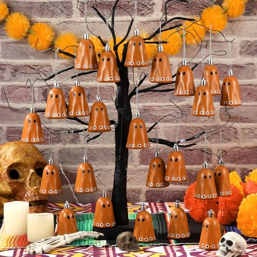 24 Pcs Day of The Dead Mexican Hanging Ghost Ornaments for Tree - Festival Decor