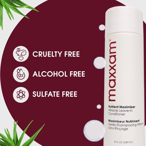 Maxxam Nutrient Maximizer Leave-In Conditioner - Frizz Control & Damage Repair, 8 Fl Oz