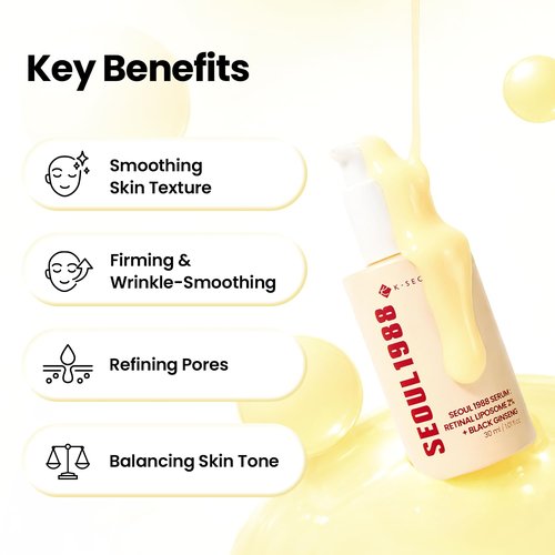 K-SECRET SEOUL 1988 Retinal Serum - Advanced 2% Retinal Liposome & 58% Black Ginseng | Anti-Aging Care, 30ml
