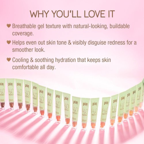Pixi H2O SkinTint - Tinted Gel Moisturizer | Lightweight & Hydrating | Evens Tone & Reduces Redness | Nutmeg | 1.2 fl oz/35 ml