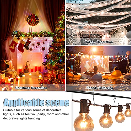Heavy Duty Metal S Hook Set - 60 Pcs Weatherproof Light & Ornament Clips with Variation of 60 Pcs Pack of 2