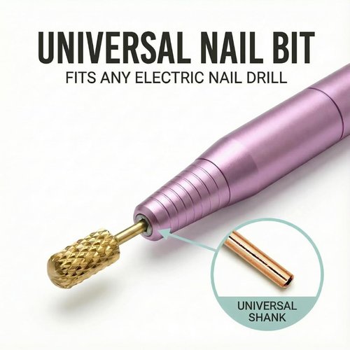 Dashboard Beauty Nail Drill Bit - Large Rounded Barrel Bit with 2 Way Rotate use for Right & Left - 3/32" Shank Compatible with Any Efile Nail Drill - Ensure Safe Experience for Customers (X Coarse)