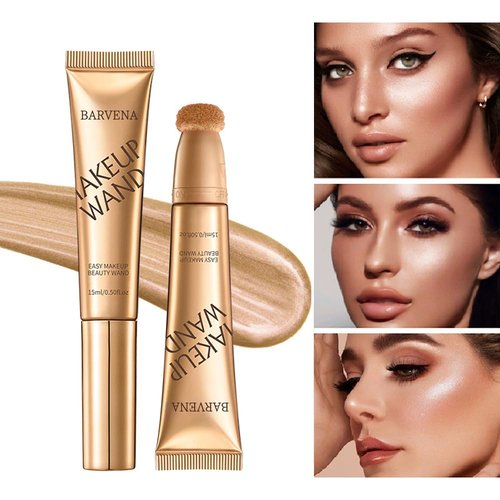 Skiennix Liquid Highlighter Wand - Luminous, Glowing Skin | Buildable Vegan & Cruelty-Free (Bare Rosé)
