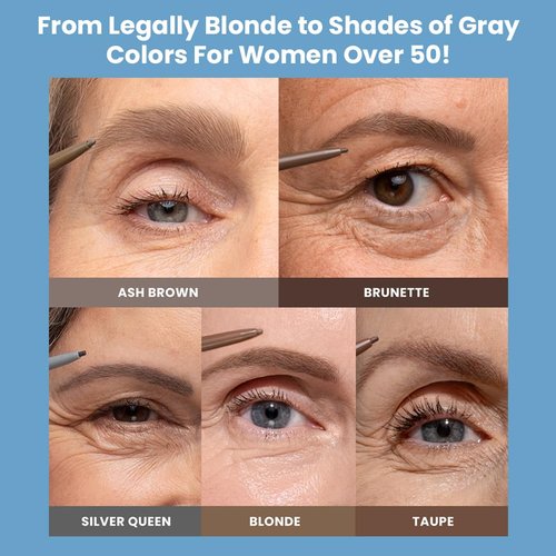 Prime Prometics PrimeBrow Pencil - Ultra-Precise Tip for Natural Hair-Like Strokes | Smudge-Proof & Long-Lasting (Silver Queen)