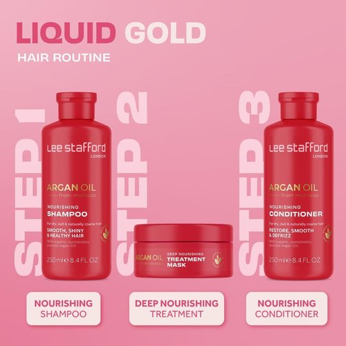 Lee Stafford Hydrating Hair Mask - Argan Oil Deep Conditioning Treatment for Dry, Damaged Hair | 6.7 Fl Oz