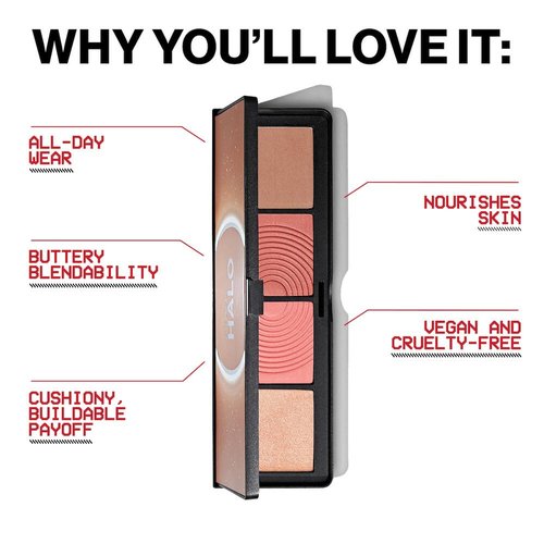 Smashbox Halo Sculpt + Glow Face Palette - Long-Lasting Contour & Highlighter with Vitamin E | 0.55 oz.