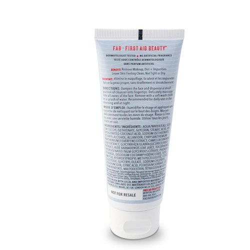 First Aid Beauty - Pure Skin Face Cleanser, Effectively Removes Makeup, Dirt, & Impurities, Gentle Cleanser Leaves Skin Soft & Supple, Fragrance Free, 2 oz, 3 ct