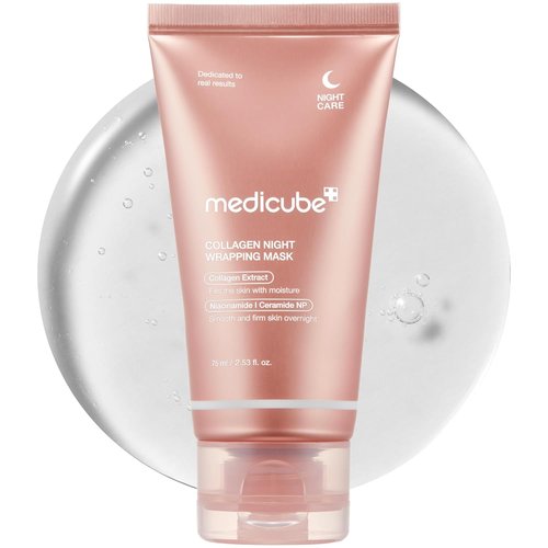 Medicube Wrapping Mask - Collagen Overnight Peel Off Facial Mask | Boost Elasticity & Hydration | 2.53 fl. oz