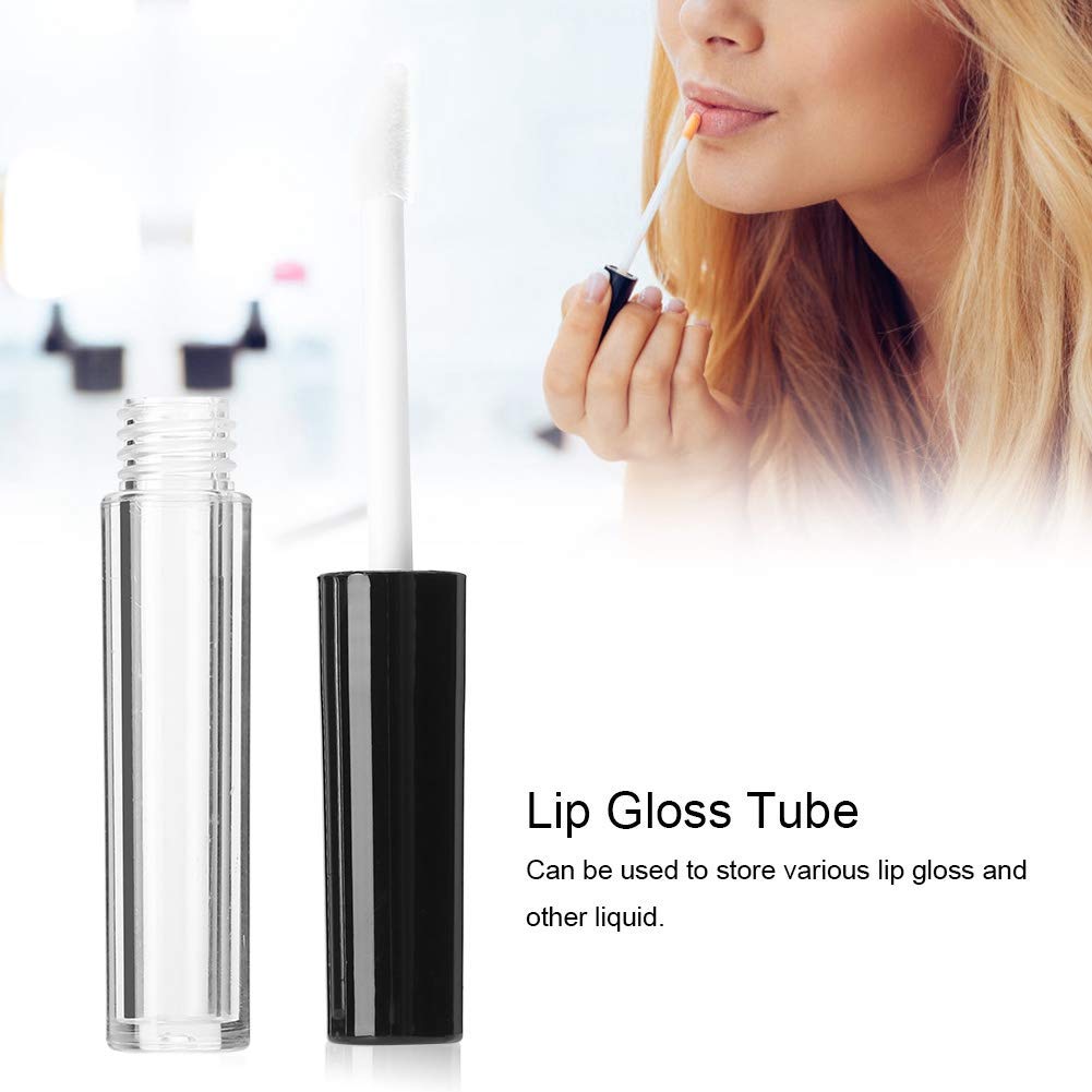 Yosoo123 50 pcs 1.3ml Lipstick Tube, Empty Transparent Clear Lip Gloss Tube DIY Small Lipstick Tube Cosmetic Container Empty Lip Gloss Bottle