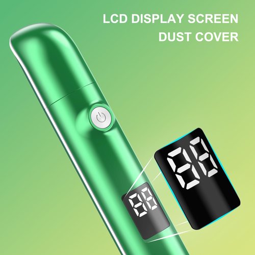 Aiefeya Nose & Facial Hair Trimmer - Painless Eyebrow & Nose Trimmer for Men & Women, IPX7 Waterproof, USB Rechargeable, Easy Cleaning, All-in-One (Green)