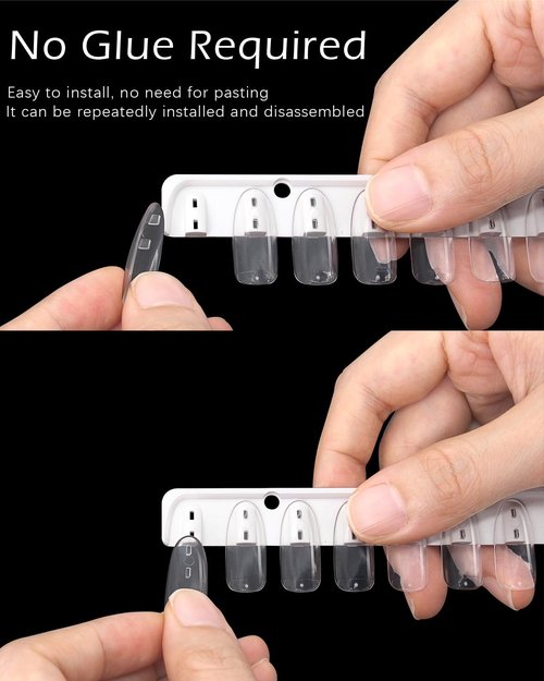 Clear Replacement Nail Tips for C9 C10 Nail Color Display Swatch Book (Transparent)