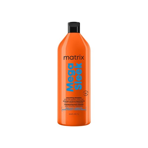 Matrix Mega Sleek Anti-Frizz Shampoo - 96-Hour Frizz Control & Professional Hydration, 13.5 Fl Oz