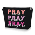 Sazuwu Christian Gifts: Black Makeup Bag - Faith & Inspirational Gifts for Women, Mom, Birthday & Christmas