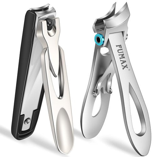 Toenail Clippers for Thick Toenails for Seniors, Ingrown Slant Toe Nail Clippers with Long Handle & Wide Opening, Large Heavy Duty Nail Clippers for Men with Catcher Nail Cutter Gifts for Men Women