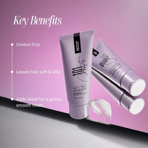 Biotop Professional 101 Anti-Frizz Hair Cream - Lightweight Frizz Control & Glossy Shine - Nourishing Formula (4.05 Fl Oz)