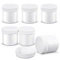 ASEVAT 3.4 oz Leak Proof Travel Jars for Creams, Refillable Plastic Csmetic Jars, Travel Containers for Creams, Lotion Containers with Lids, Travel Cream Container for Face Creams (White)