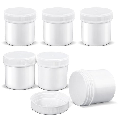ASEVAT 3.4 oz Leak Proof Travel Jars for Creams, Refillable Plastic Csmetic Jars, Travel Containers for Creams, Lotion Containers with Lids, Travel Cream Container for Face Creams (White)