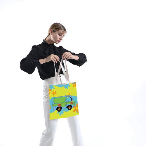 Cartoon Movie Shoulder Bag Machine Car Tote Bag Machine Gift Best Friend Gift Mystery Van Bag (Mystery van T)