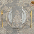 Grey Damask Cloth Napkins Set of 4 - 18 x 18 Inches - Elegant Table Decor
