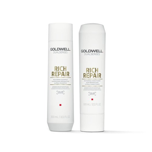 Goldwell Dualsenses Rich Repair Shampoo - Restores Damaged Hair | 10.1 Fl Oz
