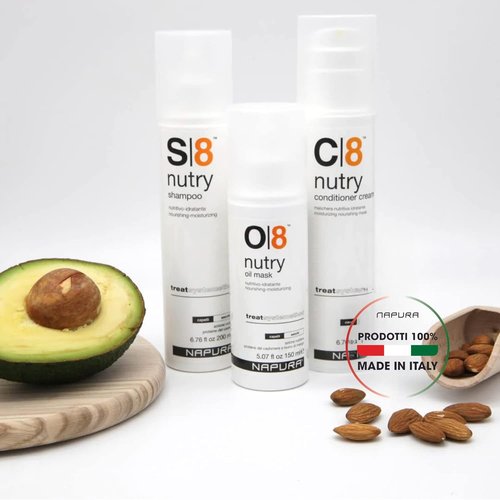 NAPURA O8 Intense Moisture Hair Oil Treatment Mask - Nourishes & Restores Dry, Damaged Hair (5.07 fl oz)