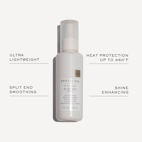 Kristin Ess Hydrating Heat Protection Spray - Frizz Control & Shine Enhancer | Protects Up to 450°F