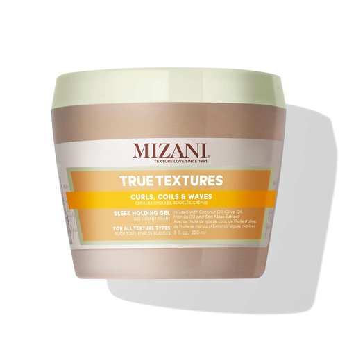 Mizani True Textures Sleek Holding Gel - Firm Hold, Flexible & Flake-Free Hair Gel for All Hair Types