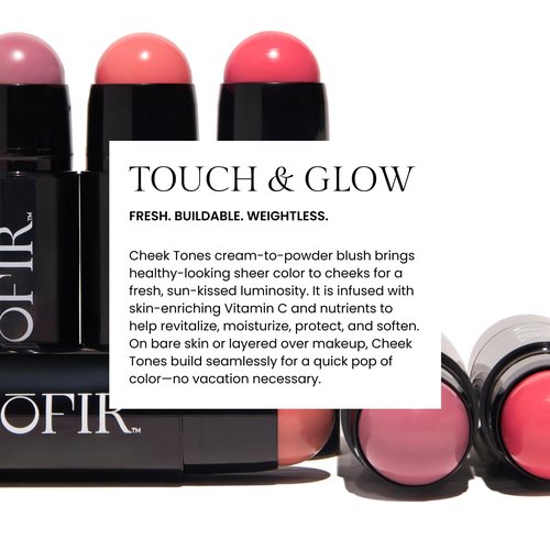 OFIR Cheek Tones Vitamin C Blush Stick - Buildable, Hydrating Vegan Cream Blush | Non-Transfer Radiant Finish | Watermelon - Reddish Pink | 0.21 oz