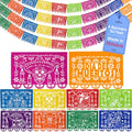 Day of the Dead Papel Picado Decorations - Rainbow Calaveras Banner 50 Feet