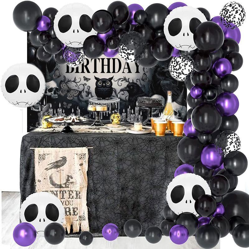 Halloween Photography Backdrop 7x5FT Gothic Style Birthday Banner