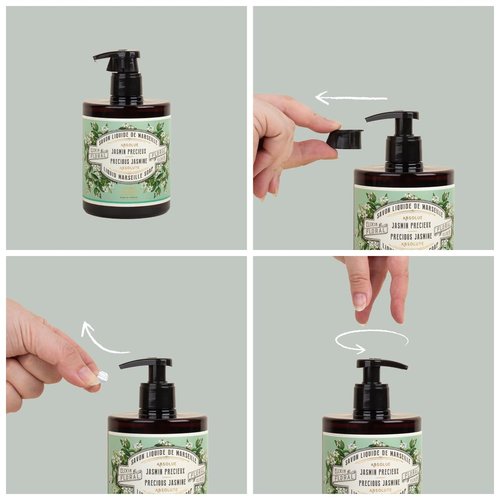 Panier des Sens - Soothing Almond Moisturizing Liquid Hand Soap - French Provence Hand Wash - Savon de Marseille Soap with Olive Oil - Refillable Bottle - 96% Natural Ingredients - 16.9 Fl Oz