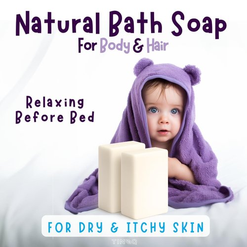 Natural Baby Soap Bar by [Brand Name] - Gentle Lavender Soap for Sensitive Skin | Vegan & Organic | 7 Bars