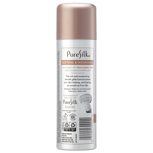 Pure Silk Vanilla Shea Butter Spa Therapy Shave Cream for Women, 7.25 oz, Pack of 6