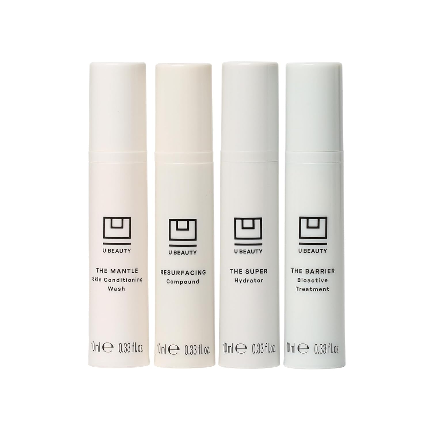 U Beauty Trial Index Set Volume 2 - 4-Piece Skin Care Set with Gentle Cleanser & Hydrating Night Cream | 0.33 fl oz