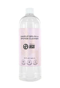JEGO Makeup Brush + Sponge Cleaner Solution - Ideal for Removing Makeup, Dirt, & Oil - Make Up Brush Cleanser - Hypoallergenic & Plant-Based Solution - 32 Oz
