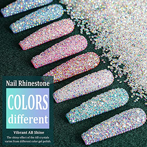 Mini AB Rhinestones for Nail Art 15000PCS 1.2mm Pixie Crystals - Iridescent Glitter