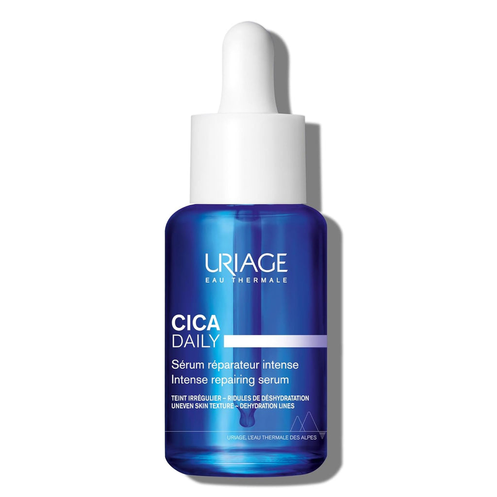 Uriage Cica-Daily Intense Repairing Serum - Boost Skin Repair with Prebiotic & Hyaluronic Acid | Paraben-Free, Non-Comedogenic