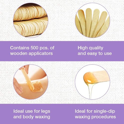 Satin Smooth Hair Waxing Large Applicators, 500 count