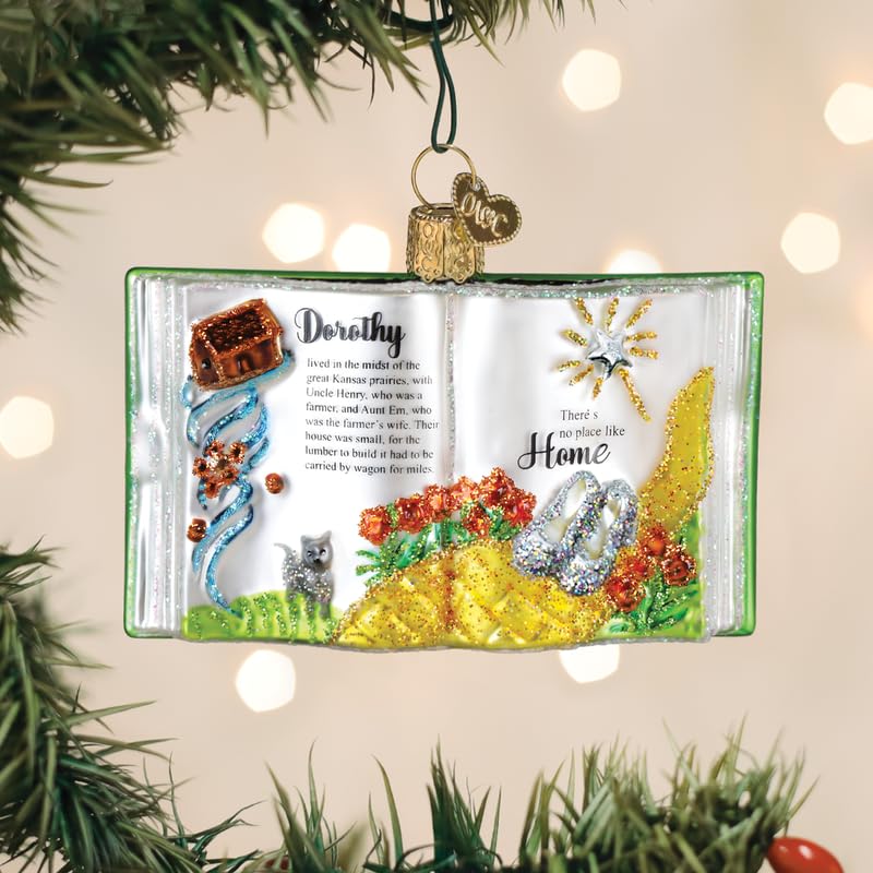 The Wonderful Wizard of Oz Book Glass Ornament - Handcrafted Holiday Decoration, Oz Literary Collectible
