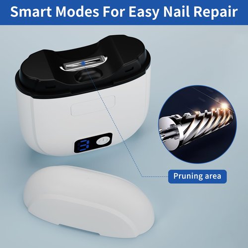 Electric Automatic Nail Clipper for Toenails Fingernailail,Smart Electric Nail Clippers,3 Speed Gears Adjustable with LED Light,Nail Clip Storage,Safety Fingernail Trimmer for Baby,Kids,Seniors