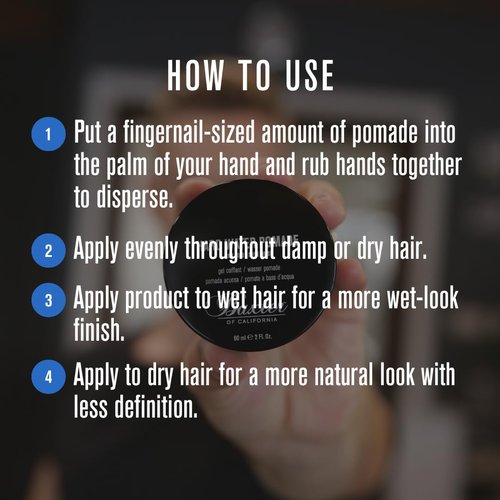 Baxter of California Hair Pomade - Hard Water Formula for Men | Firm Hold & Shine Finish