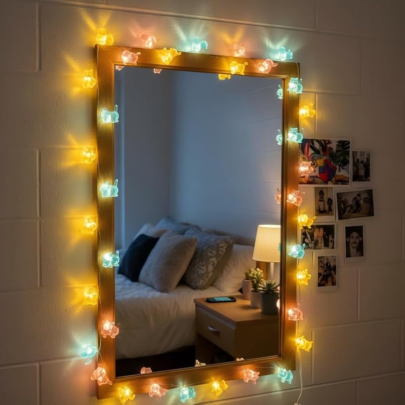 Cat String Lights - 30 LED Indoor Fairy Lights with USB Plug - 10ft