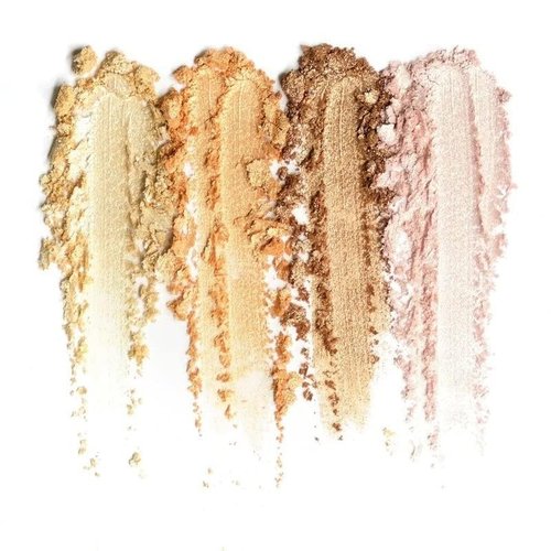 Beauty Bakerie Highlighter Makeup Palette for Women, Blendable Highly Pigment Contour Palette for Natural Glow, Powder Makeup for Face & Cheek, 4 Shimmer Shades, Milk & Honey