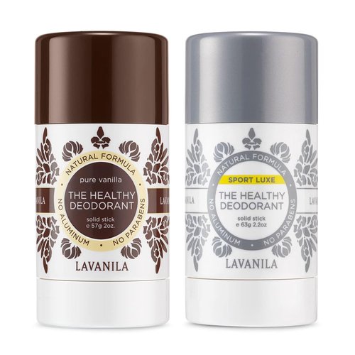 Lavanila Sport Luxe Deodorant - Aluminum-Free, Pure Vanilla, 2oz | Healthy, Vegan Solid Stick for All