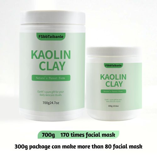 FSbbTaibanle White Kaolin Clay Powder 100% Natural Ultra-Fine Cosmetic Grade Gentle & Smooth Texture for Natural DIY Skin Cleansers, Masks and Scrubs, and More(32 oz)