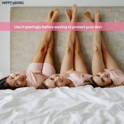 Happy Waxing Prepare Nourishing Oil 8.45oz - Pre-Wax Safety Barrier & Post-Wax Residue Remover - Minimizes Pain & Protects Skin - Conditioning Jasmine Scented Oil for Hard Wax - Vegan & Paraben-Free