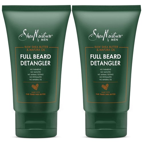 SheaMoisture Men Full Beard Detangler and Conditioner with Maracuja Oil & Shea Butter - Rich Moisturizing Cream to Soften and Detangle, Pack of 2-4 Oz Ea