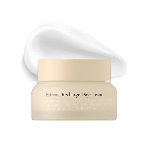 LU'PIUM Extreme Recharge Day Cream – Vegan Moisture Shield & Barrier Repair Cream for Dry or Sensitive Skin, 5 Plant Mucin Complex & Liposome Nutrition, Inspired by Korean Skincare